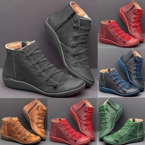 Scarpe da Donna in Pelle con Zeppa e Sottopiede Imbottito