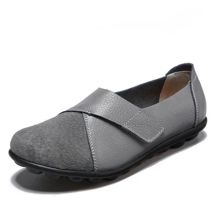 Scarpe da Donna in Pelle con Punta Larga e Suola Ammortizzata