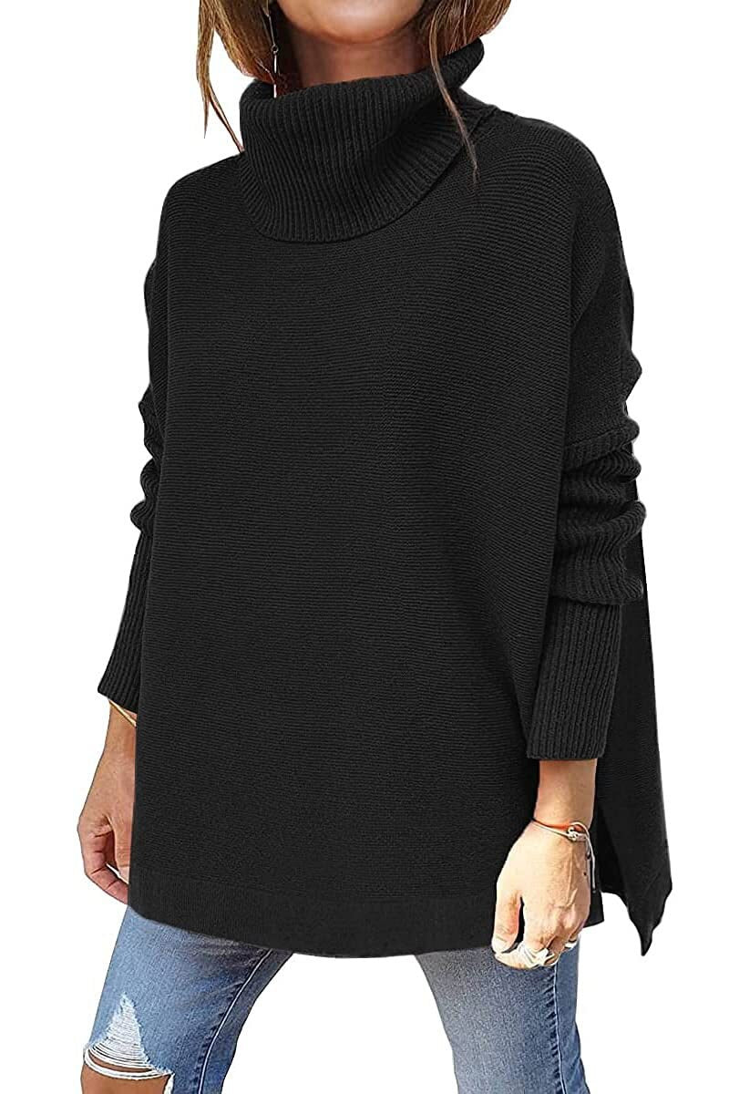 Anna - Maglione Oversized con Collo Alto in Lana