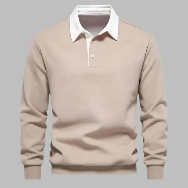Polo da Uomo in Cotone a Maniche Lunghe