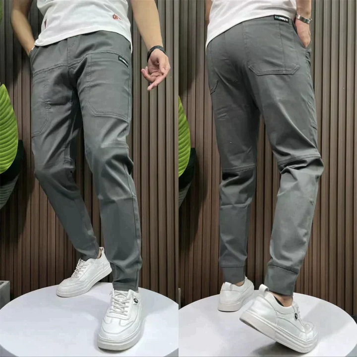 Pantaloni Cargo da Uomo in Tessuto Elasticizzato