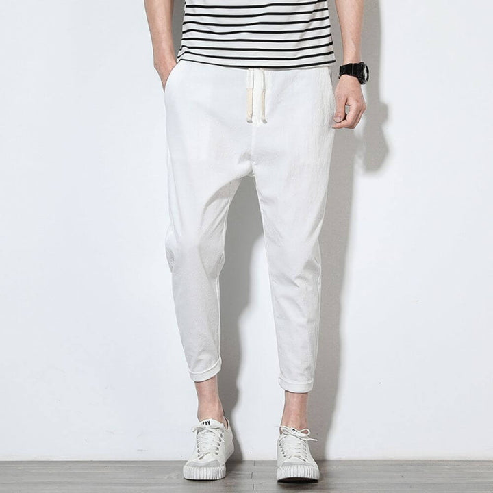 Paolo - Pantaloni in Cotone Confortevoli e Leggeri - Beige