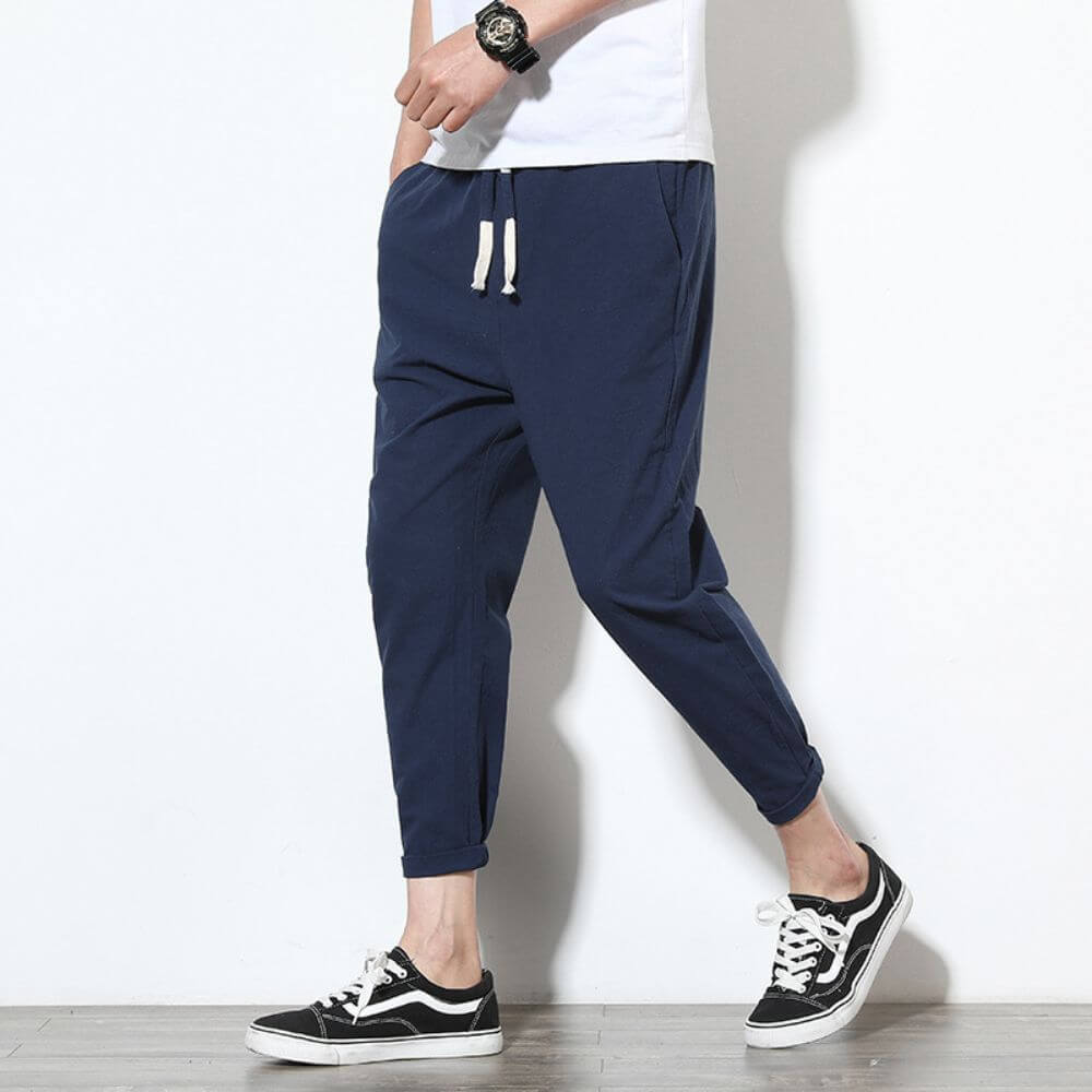 Paolo - Pantaloni in Cotone Confortevoli e Leggeri - Beige