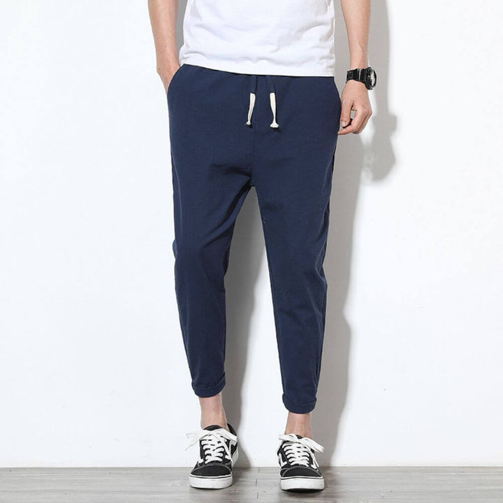 Paolo - Pantaloni in Cotone Confortevoli e Leggeri - Beige