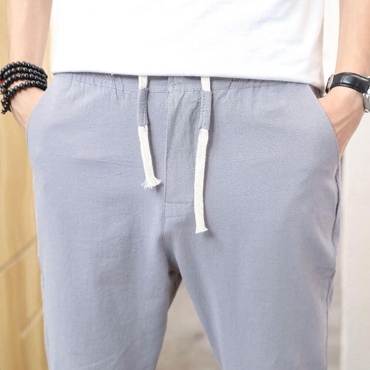 Paolo - Pantaloni in Cotone Confortevoli e Leggeri - Beige