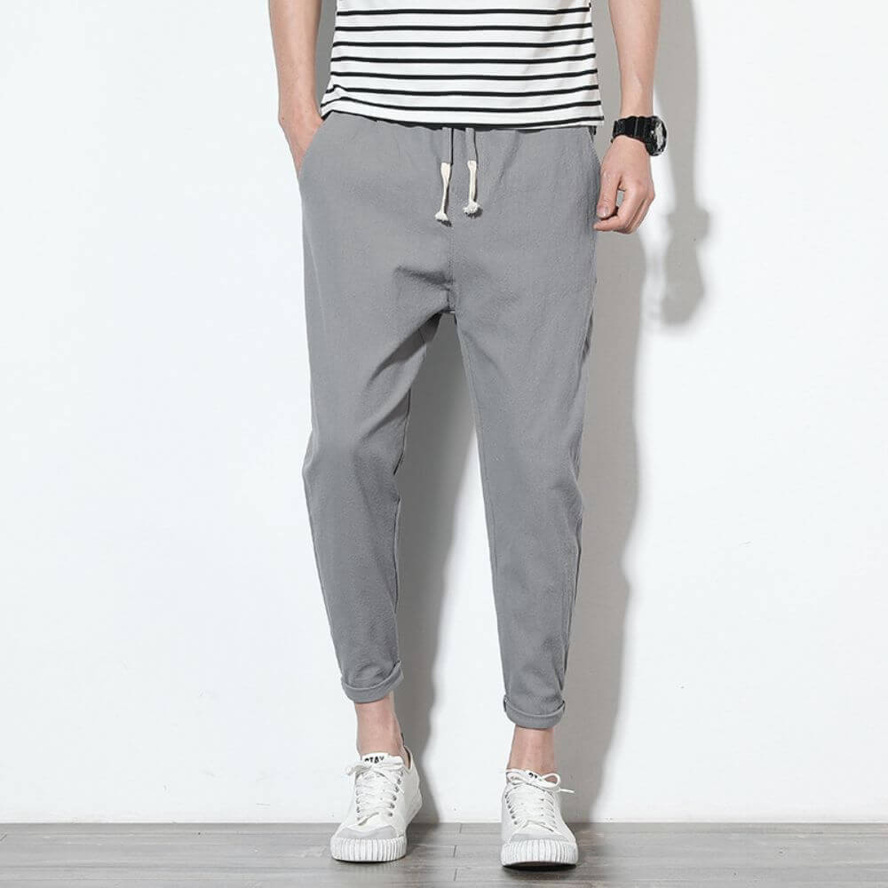 Paolo - Pantaloni in Cotone Confortevoli e Leggeri - Beige