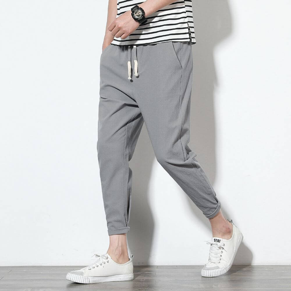 Paolo - Pantaloni in Cotone Confortevoli e Leggeri - Beige
