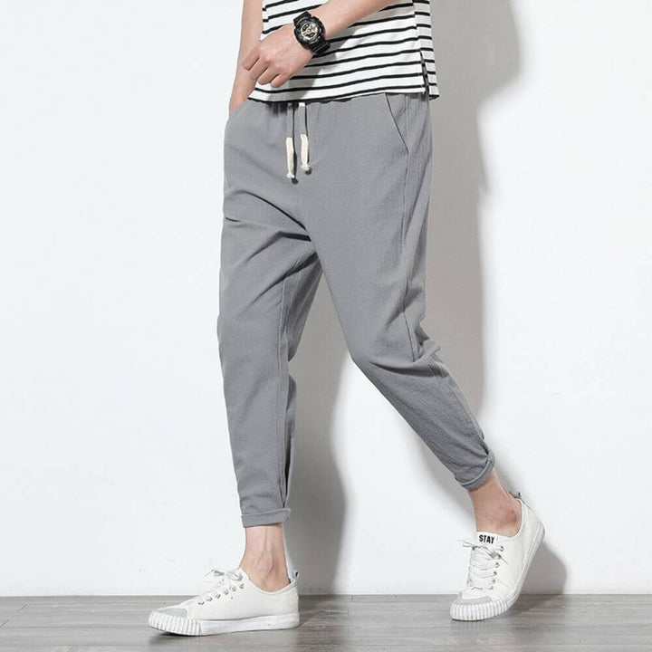 Paolo - Pantaloni in Cotone Confortevoli e Leggeri - Beige