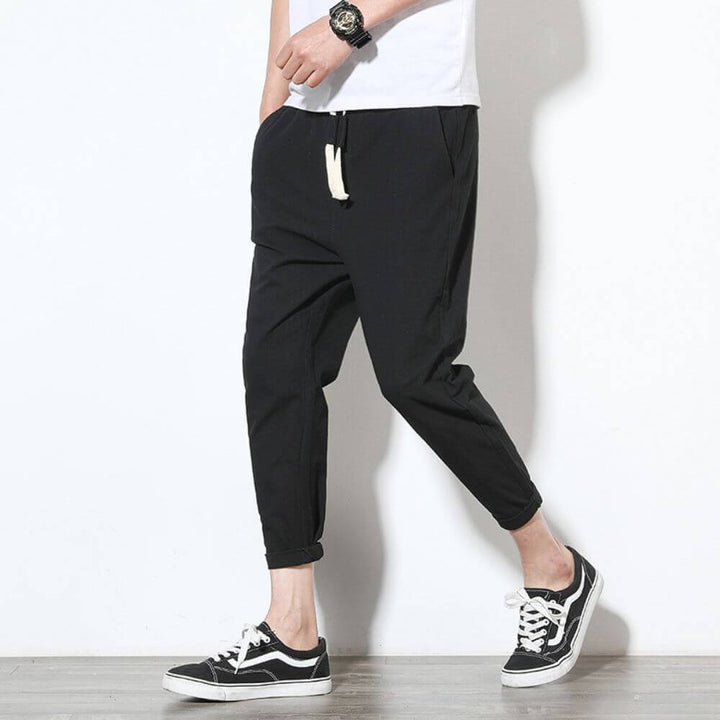 Paolo - Pantaloni in Cotone Confortevoli e Leggeri - Beige