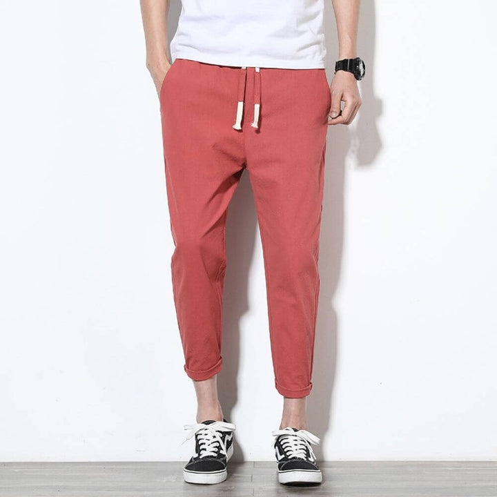 Paolo - Pantaloni in Cotone Confortevoli e Leggeri - Beige
