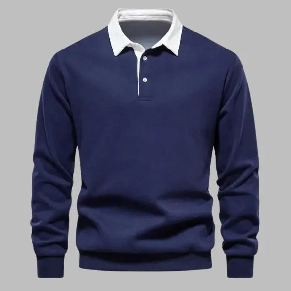 Polo da Uomo in Cotone a Maniche Lunghe