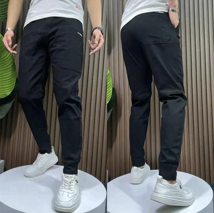 Pantaloni Cargo da Uomo in Tessuto Elasticizzato