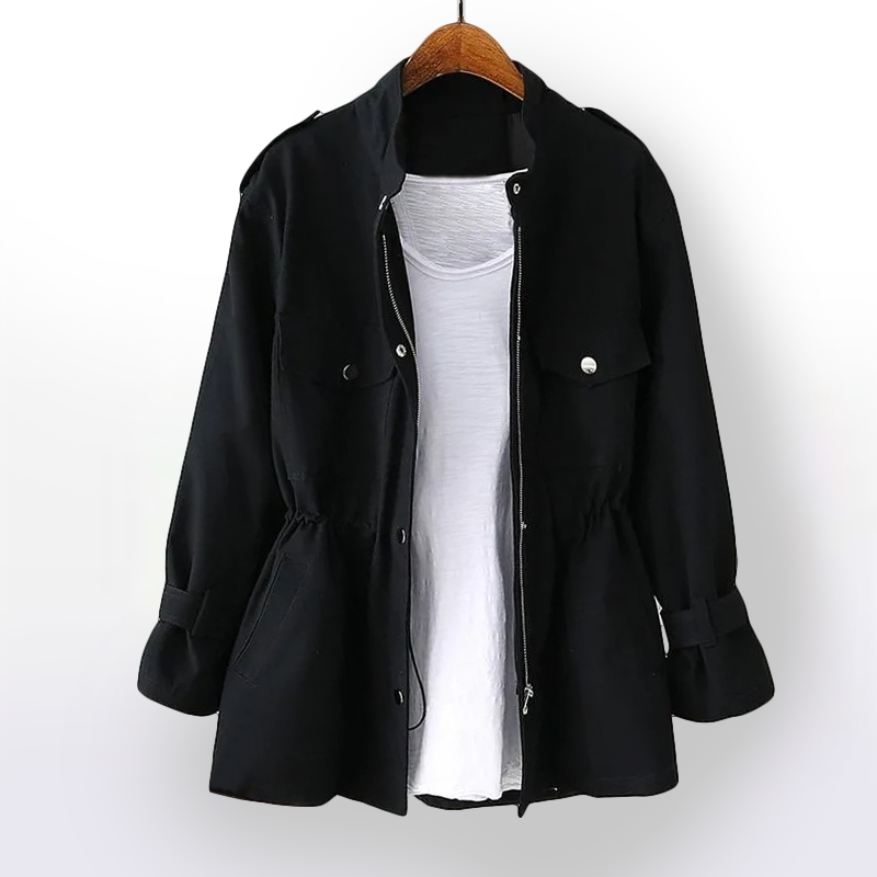 Lara - Giacca Impermeabile da Donna in Cotone Cerato