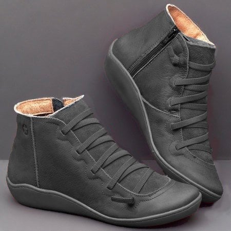 Scarpe da Donna in Pelle con Zeppa e Sottopiede Imbottito