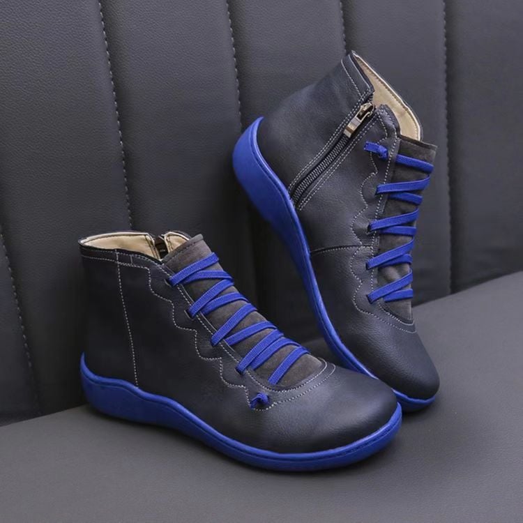Scarpe da Donna in Pelle con Zeppa e Sottopiede Imbottito