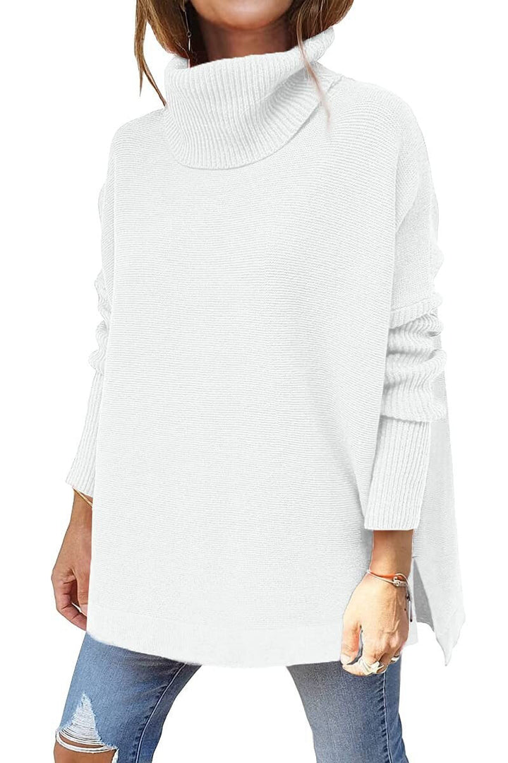 Anna - Maglione Oversized con Collo Alto in Lana