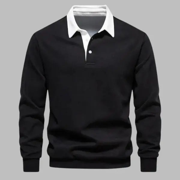 Polo da Uomo in Cotone a Maniche Lunghe