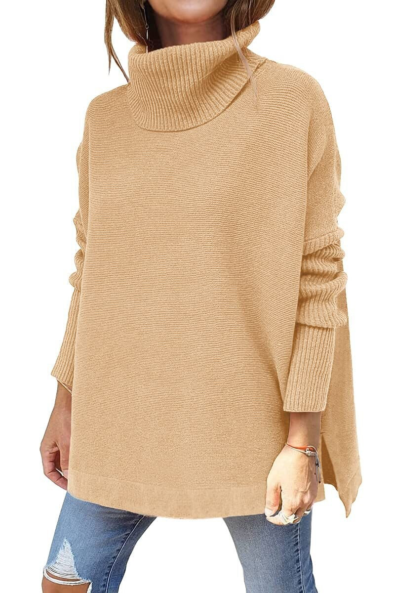 Anna - Maglione Oversized con Collo Alto in Lana