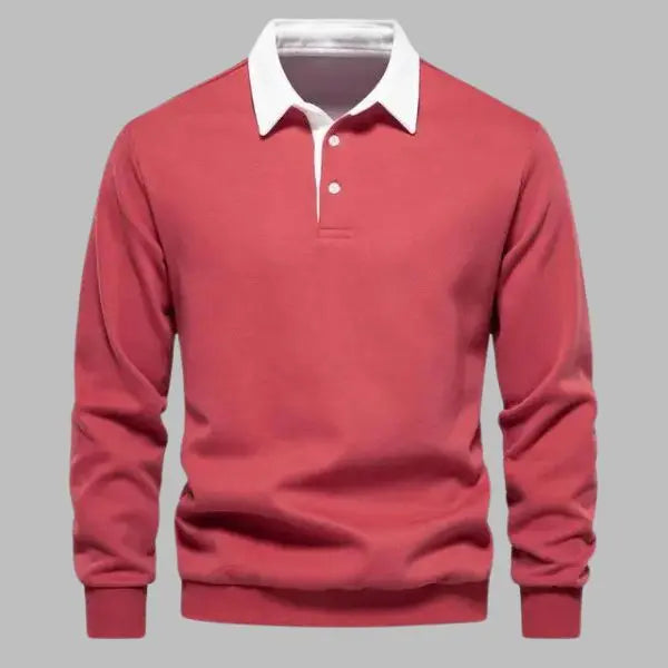 Polo da Uomo in Cotone a Maniche Lunghe