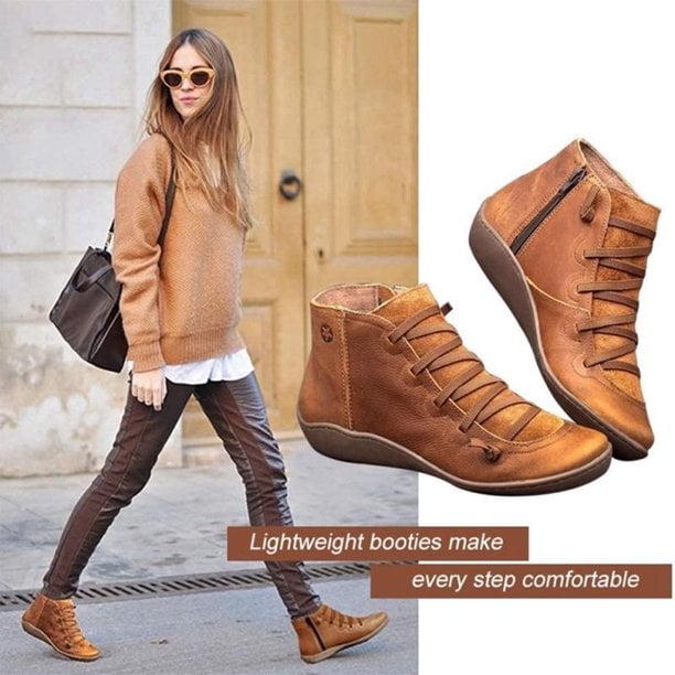 Scarpe da Donna in Pelle con Zeppa e Sottopiede Imbottito