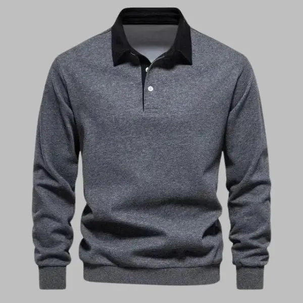 Polo da Uomo in Cotone a Maniche Lunghe