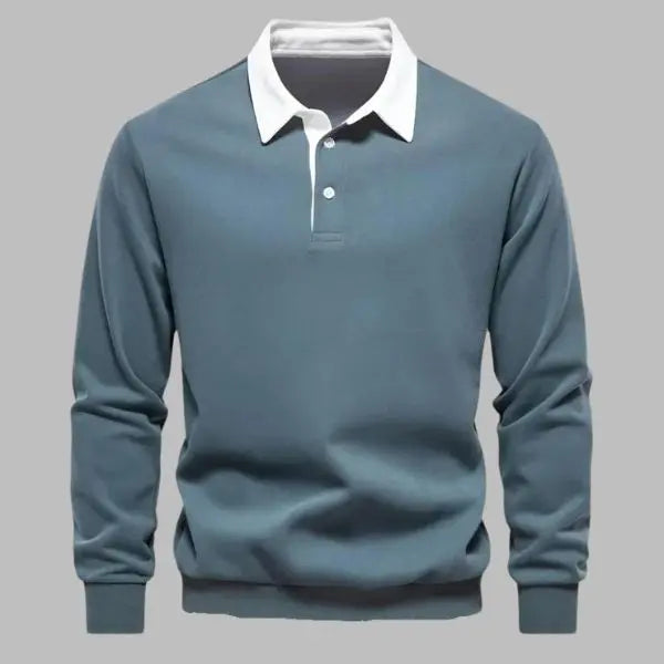 Polo da Uomo in Cotone a Maniche Lunghe