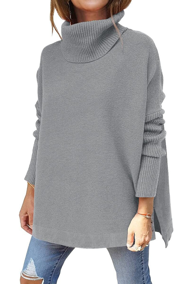 Anna - Maglione Oversized con Collo Alto in Lana