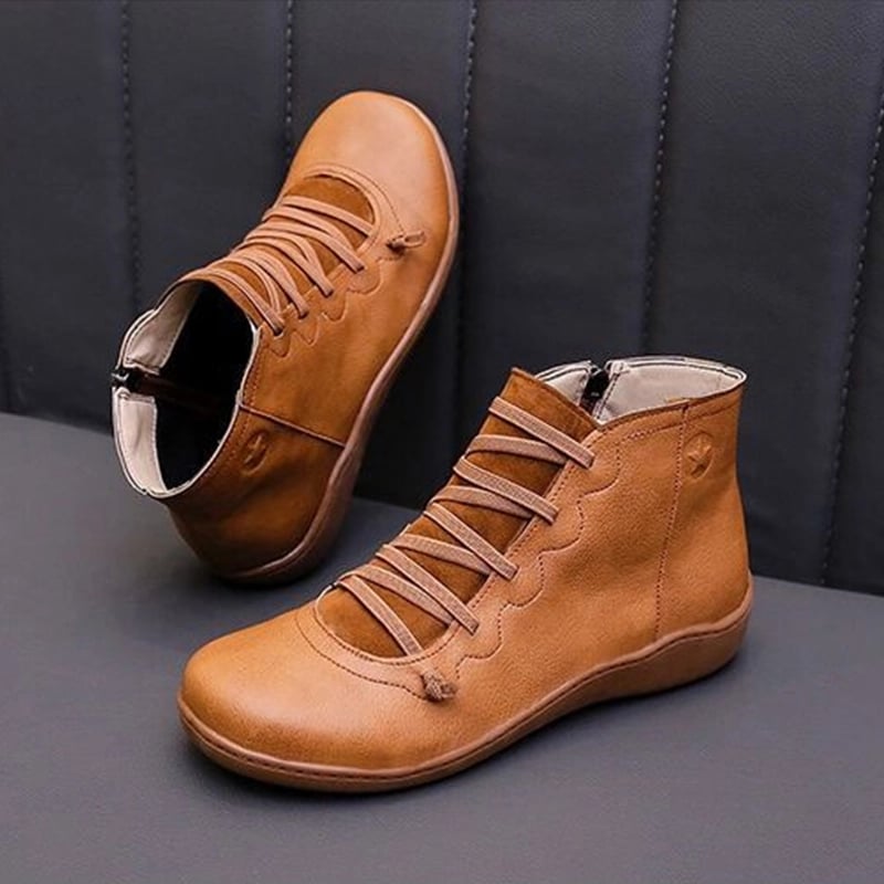Scarpe da Donna in Pelle con Zeppa e Sottopiede Imbottito