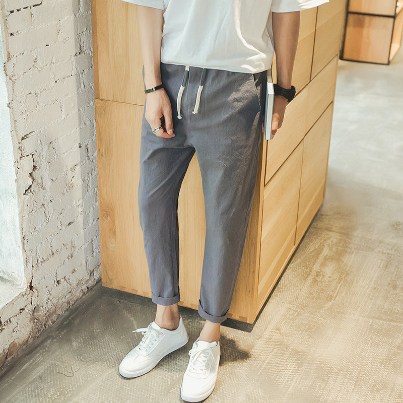 Paolo - Pantaloni in Cotone Confortevoli e Leggeri - Beige