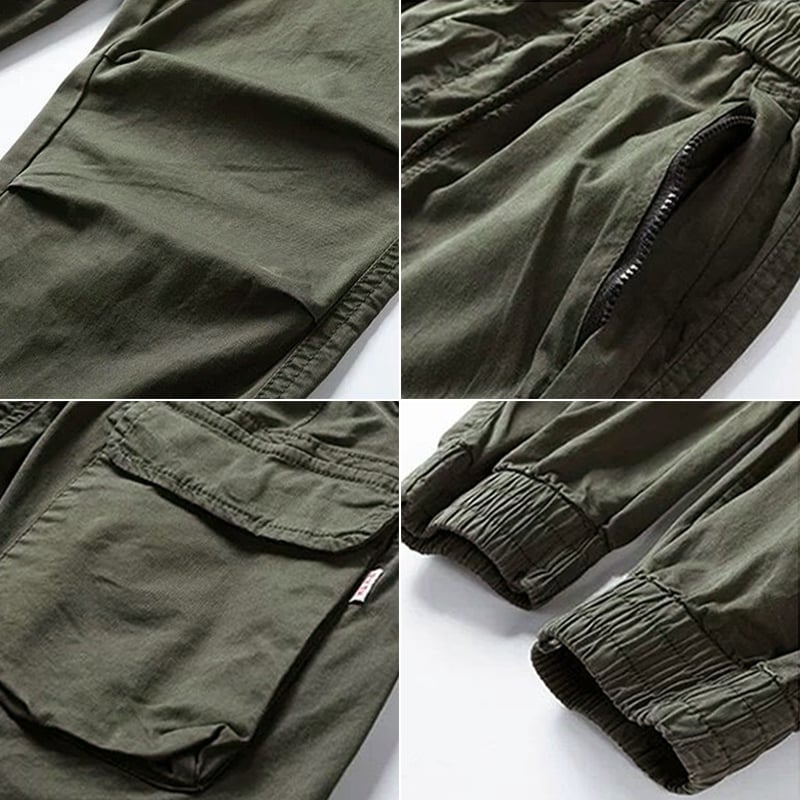 Enzo - Pantaloni Cargo Stretch in Spandex