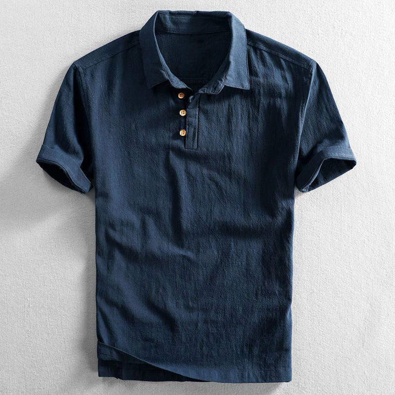 Carlo - Polo di Lusso in Lino per Uomo