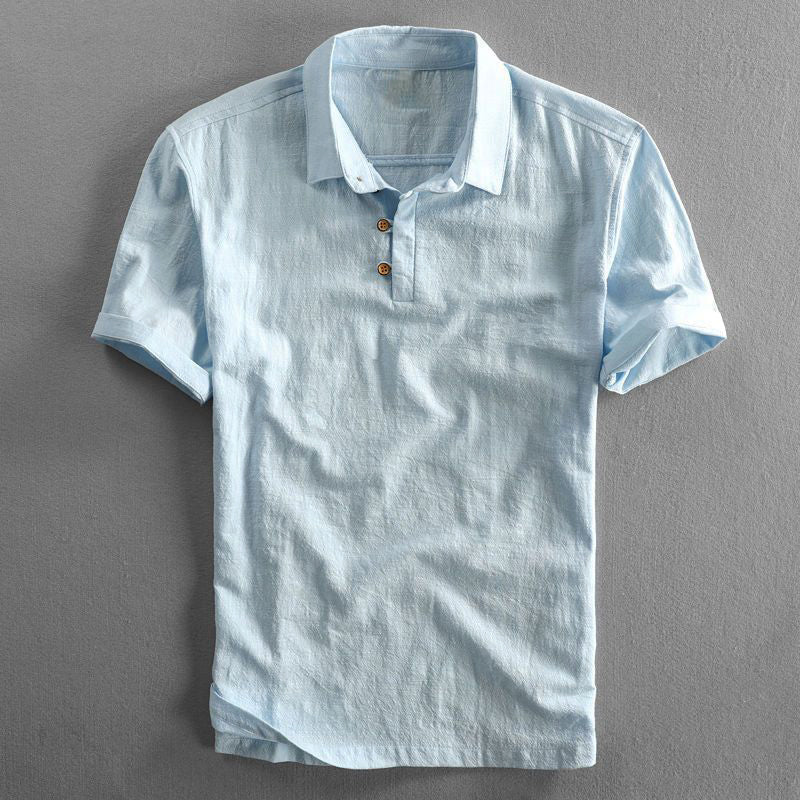 Carlo - Polo di Lusso in Lino per Uomo
