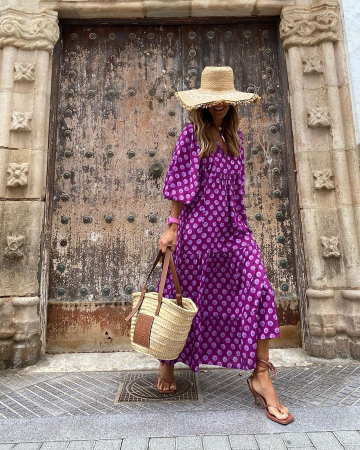 Viola - Vestito lungo bohemien