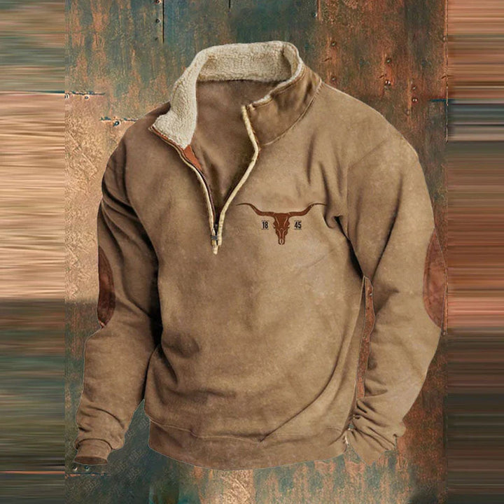 Maglione da Uomo in Cotone con Zip Intera