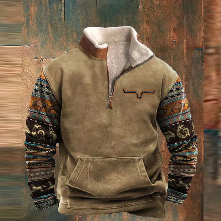 Maglione da Uomo in Cotone con Zip Intera