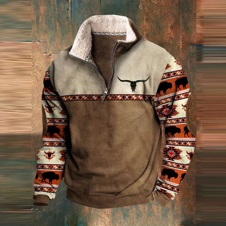 Maglione da Uomo in Cotone con Zip Intera