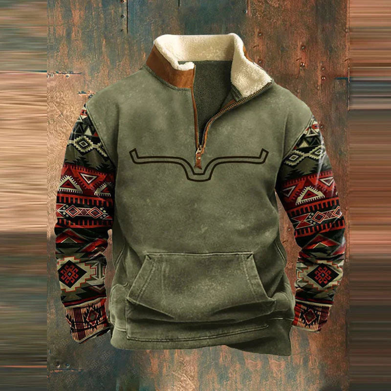 Maglione da Uomo in Cotone con Zip Intera