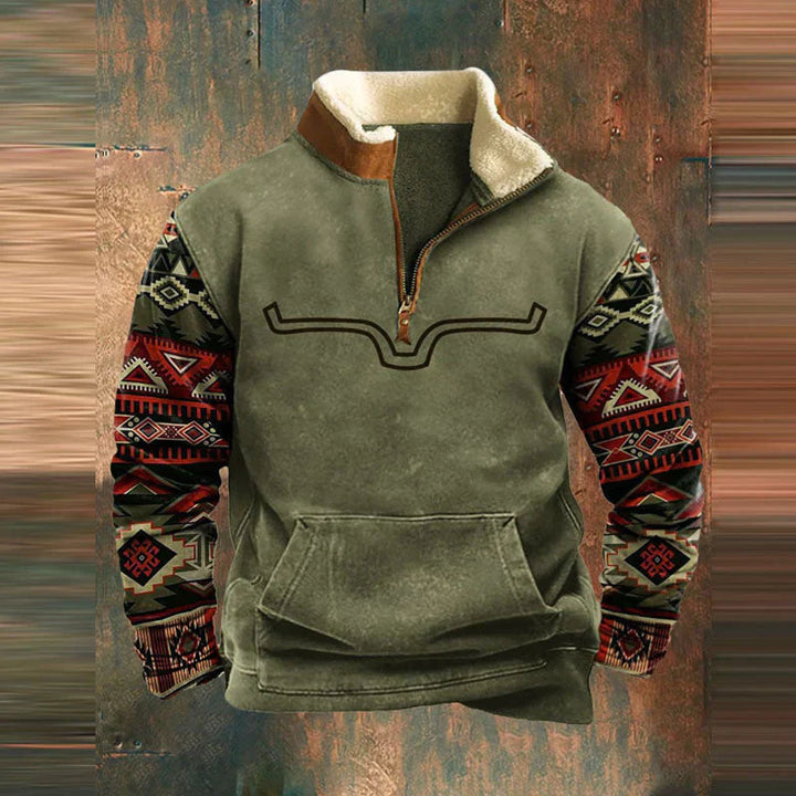 Maglione da Uomo in Cotone con Zip Intera