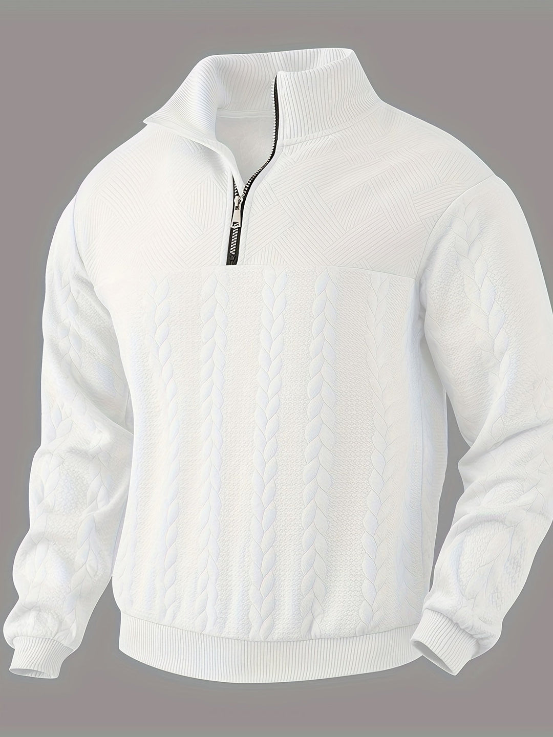 Leo - Uomo Vintage Maglione in Cashmere con Zip