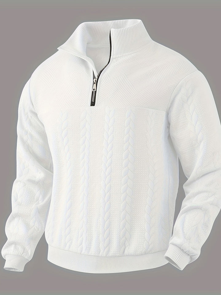 Leo - Uomo Vintage Maglione in Cashmere con Zip