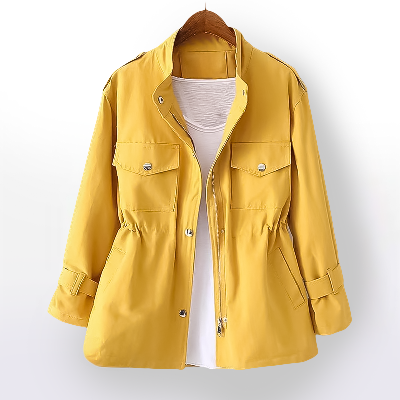 Lara - Giacca Impermeabile da Donna in Cotone Cerato