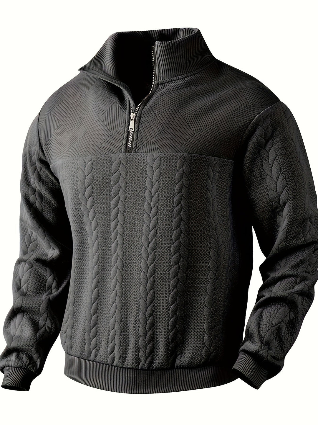 Leo - Uomo Vintage Maglione in Cashmere con Zip