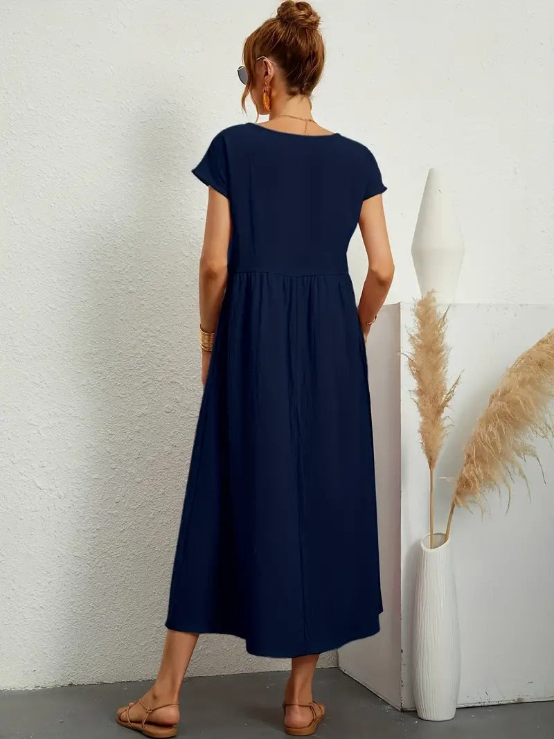 Anna - Abito Tascabile in Lino Premium