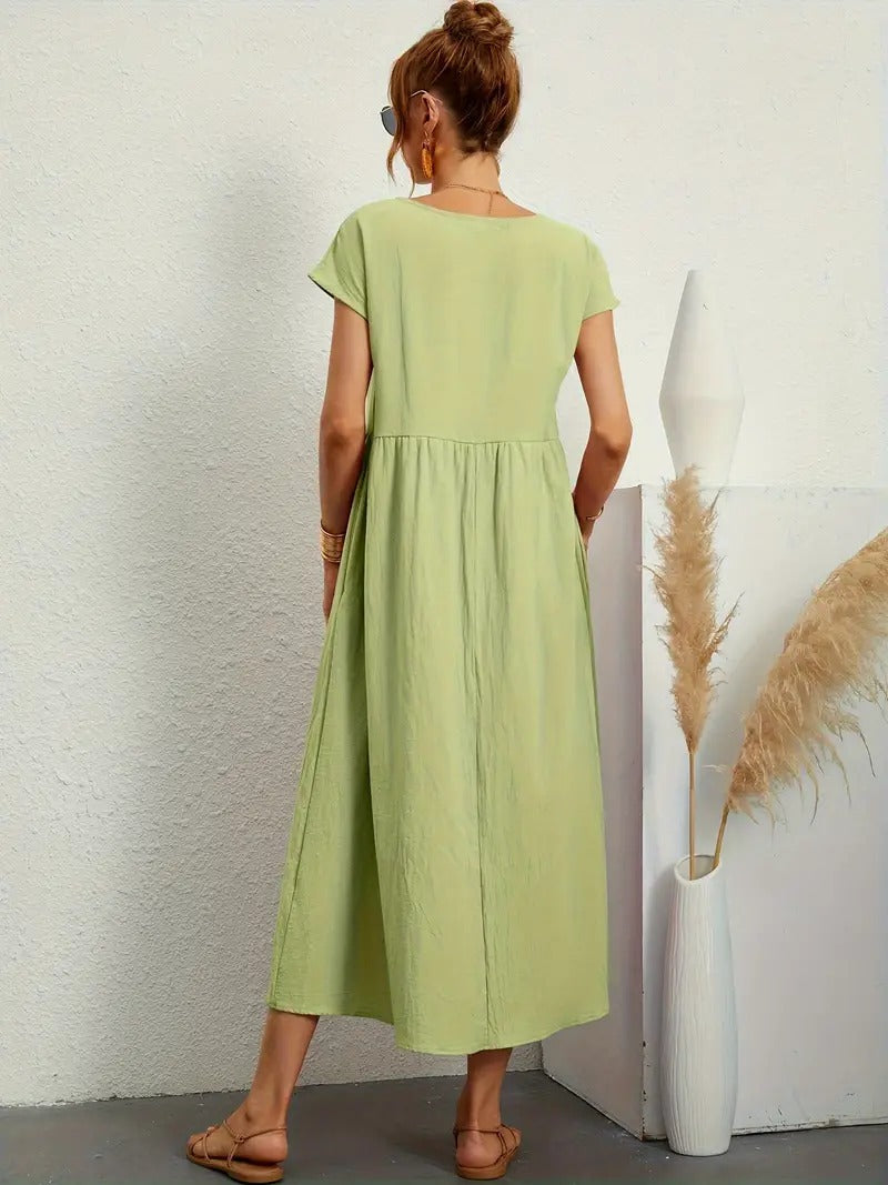Anna - Abito Tascabile in Lino Premium