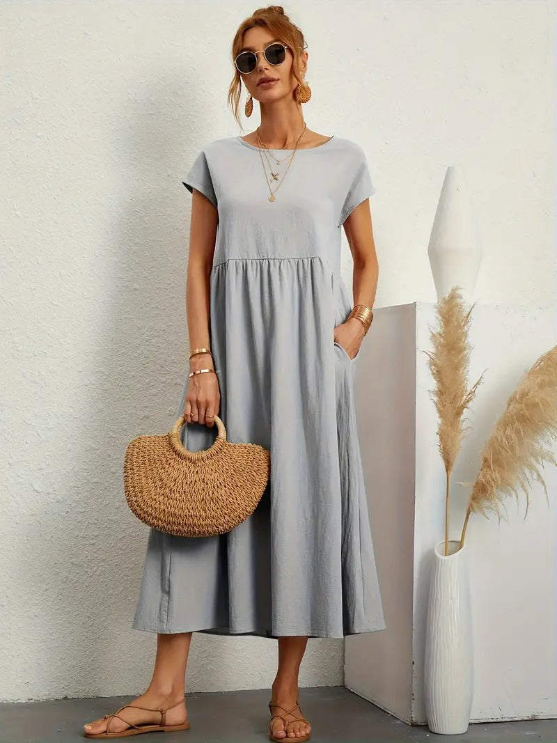 Anna - Abito Tascabile in Lino Premium