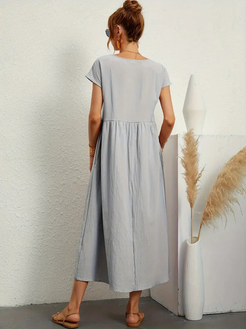 Anna - Abito Tascabile in Lino Premium