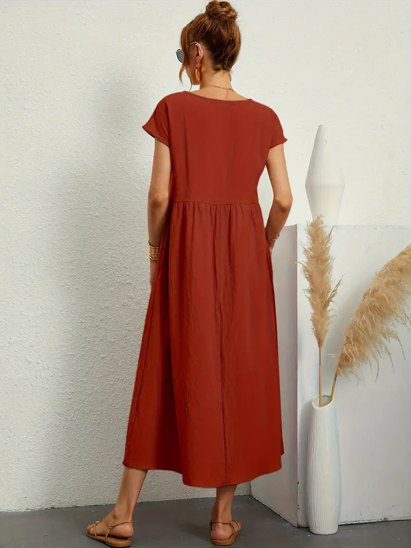Anna - Abito Tascabile in Lino Premium