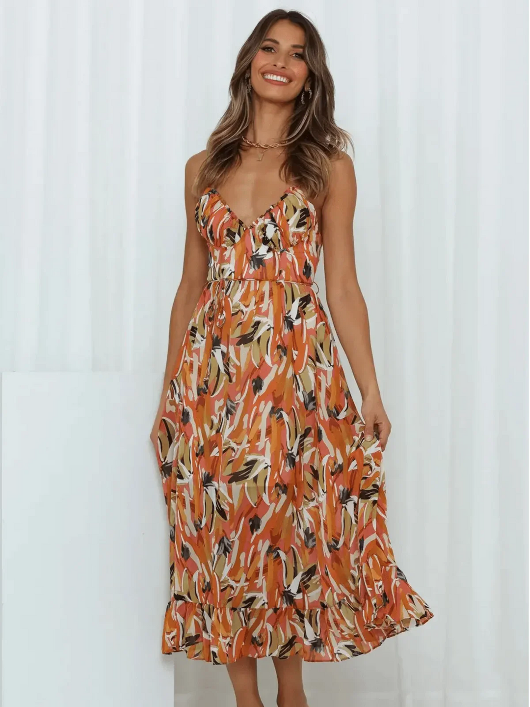 Rita - Abito Midi in chiffon Premium