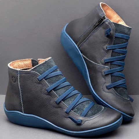 Scarpe da Donna in Pelle con Zeppa e Sottopiede Imbottito