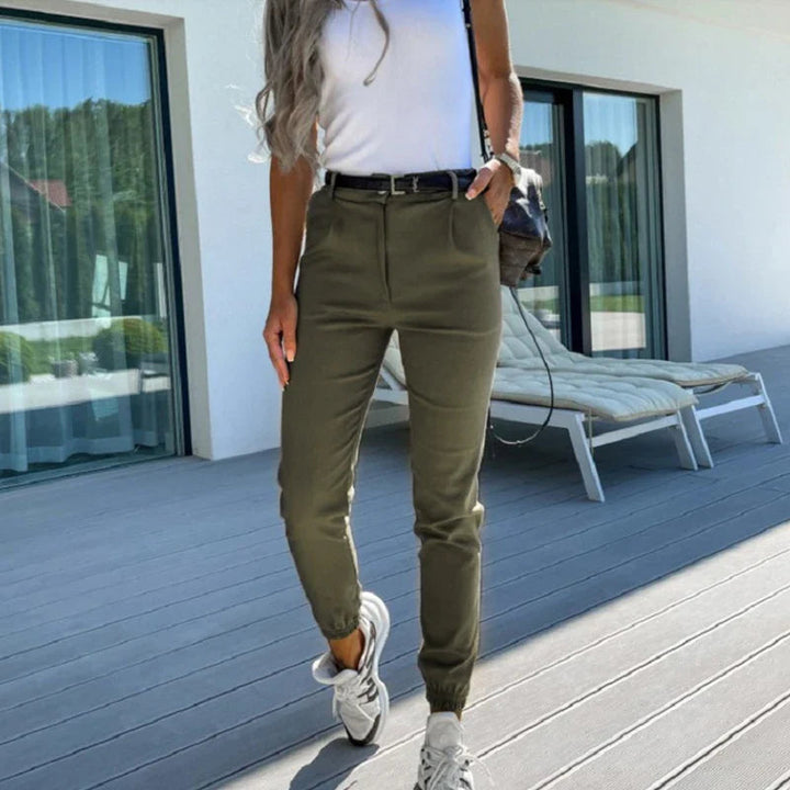 Anna - Pantaloni Slim Fit in Lino
